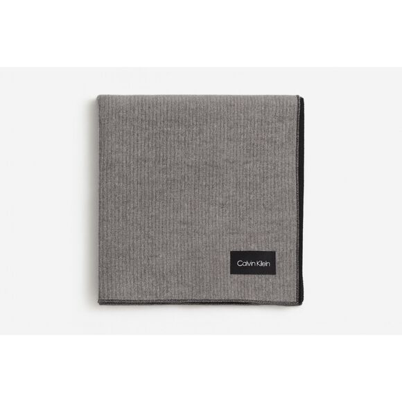 Calvin Klein Reversible Gray & Black Long Knit Scarf Wrap Shawl Soft 96” - Picture 4 of 10